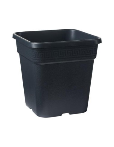 Vaso Quadrato Nero Resistente 11L