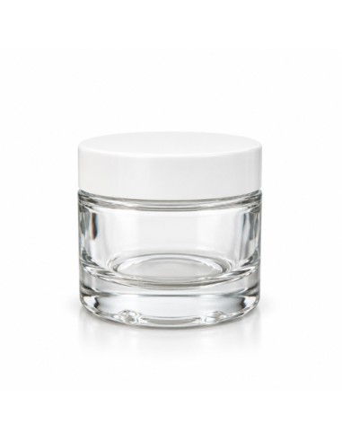 Jar in Vetro Trasparente 60ml con Tappo a Vite