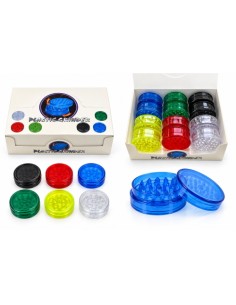 Grinder Plastica 60mm Colori Misti - 12 Pezzi