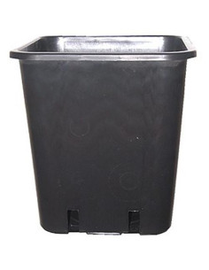 Vaso Quadrato in Plastica Nero - 11L