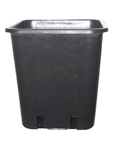 Vaso Quadrato in Plastica Nero - 11L