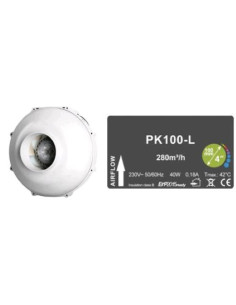 Prima Klima Estrattore PK100-L - 100mm, 280 m³/h