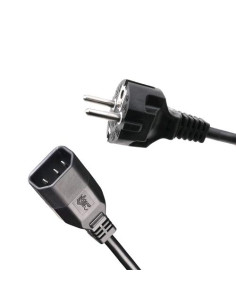 Cavo IEC Plug R25 con Spina Schuko Nero 140cm