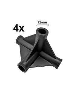 HOMEBOX Gancio 4 Vie per Aste 22mm (2 Pezzi)