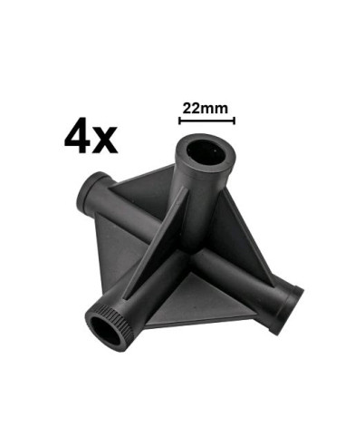 HOMEBOX Gancio 4 Vie per Aste 22mm (2 Pezzi)