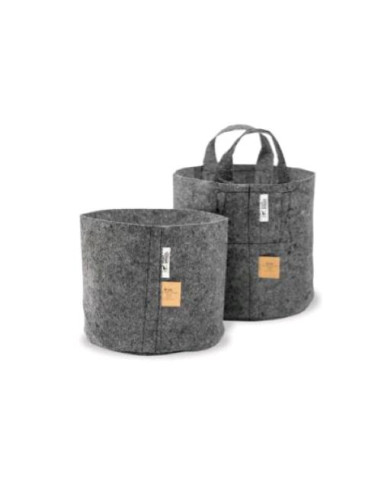Root Pouch Grey 39L Vaso in Tessuto