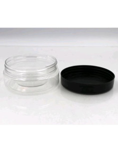 Vasetto Trasparente con Tappo Nero