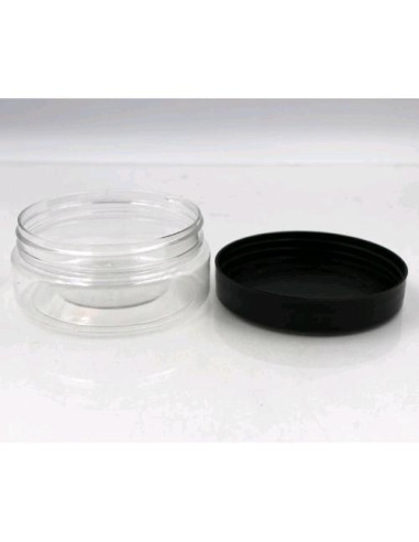 Vasetto Trasparente con Tappo Nero