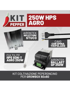 KIT PEPPER 250W HPS AGRO per Peperoncini