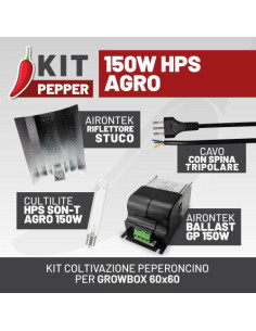 KIT PEPPER 150W HPS AGRO - Coltivazione Domestica