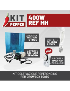 Kit Pepper 400W REF MH per Growbox 80x80