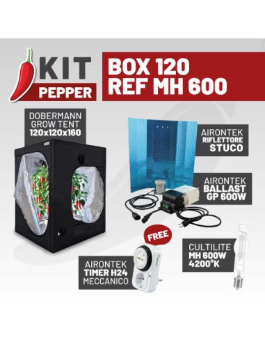 Kit Pepper Box 120 Ref MH 600 - Coltivazione Indoor
